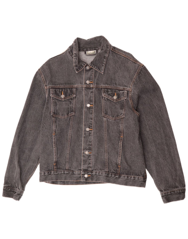 Vintage hombres chaqueta de mezclilla Reino Unido 42 XL algodón gris
