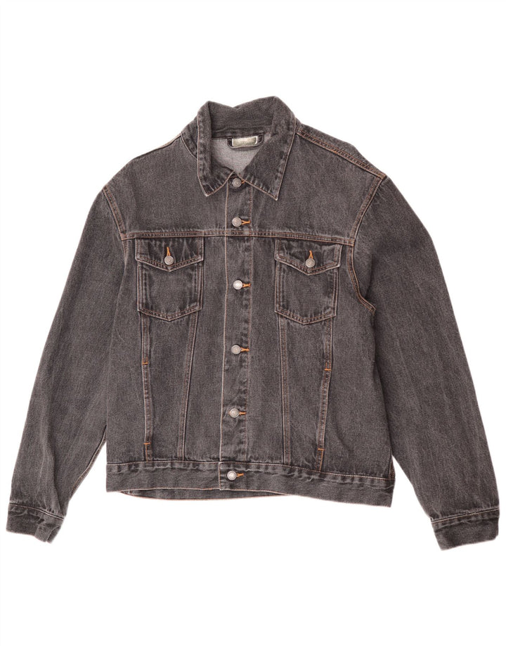 Vintage hombres chaqueta de mezclilla Reino Unido 42 XL algodón gris