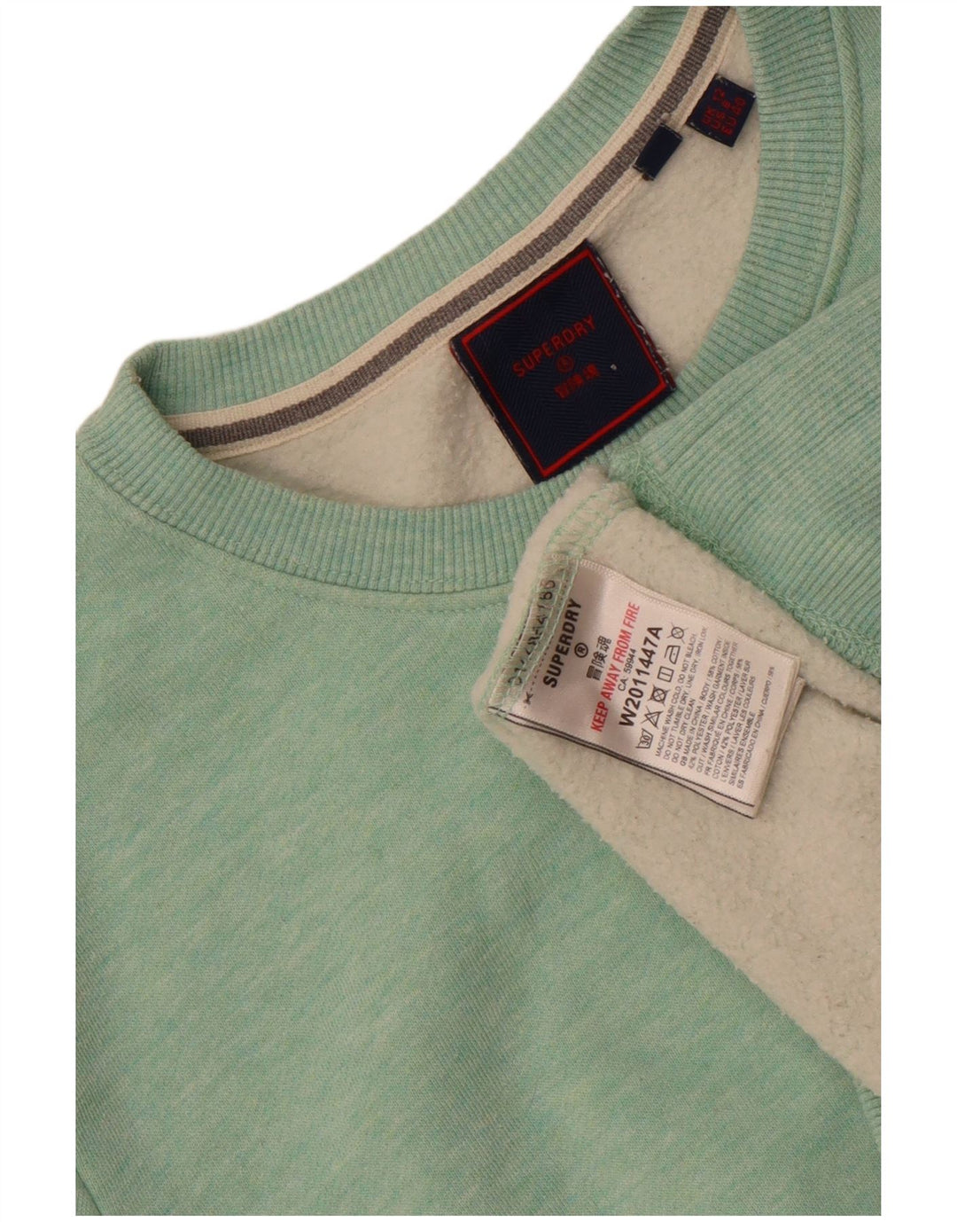 Superdry Sudadera extragrande para mujer, jersey, Reino Unido 12, algodón verde medio