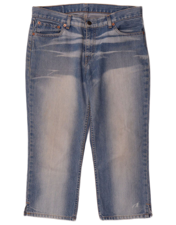 Levi's Mujer 651 Acid Wash Capri Jeans W32 L22 Algodón Azul