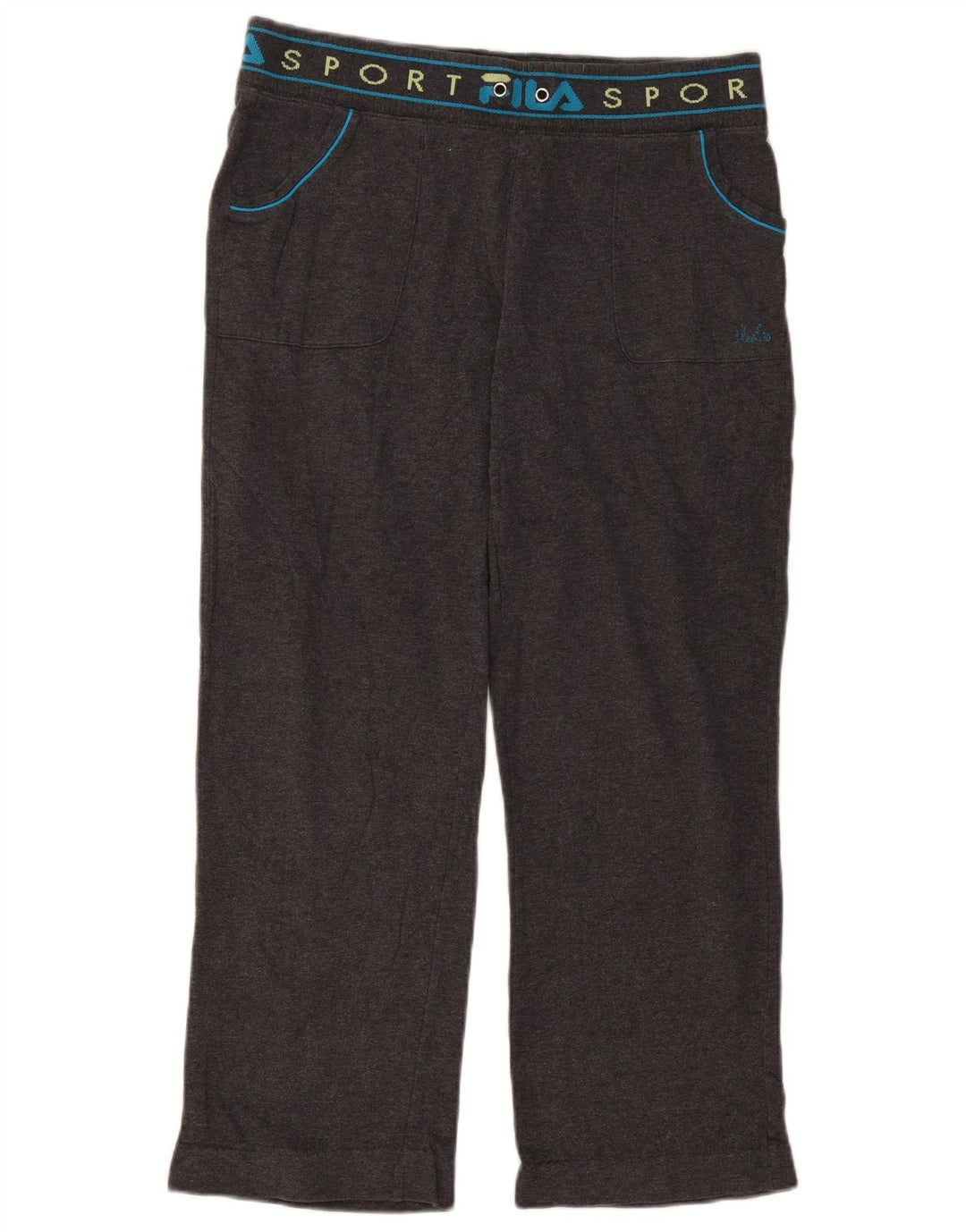FILA Pantalones de chándal gráficos para mujer UK 44 Gris medio