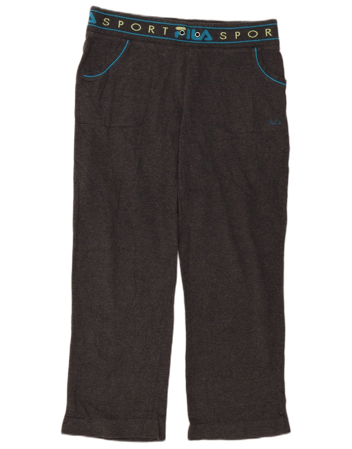 FILA Pantalones de chándal gráficos para mujer UK 44 Gris medio