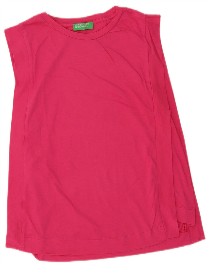Benetton Camiseta Sin Mangas Mujer ES 42 Rosa Mediano