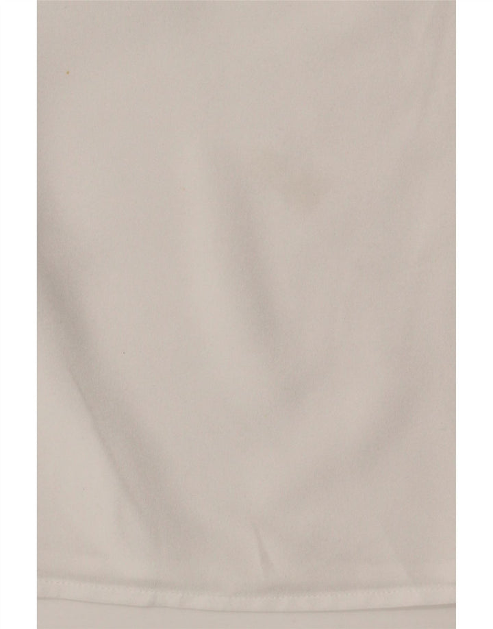 Marks & Spencer Blusa de manga larga para mujer UK 42 Poliéster blanco mediano