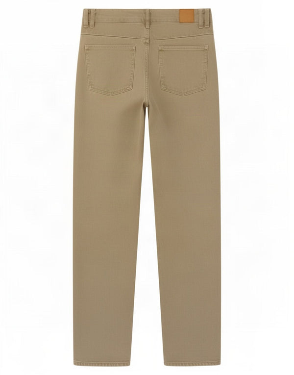Zara Jeans Cónicos Para Mujer EU 34 2XS W24 L30 Algodón Caqui