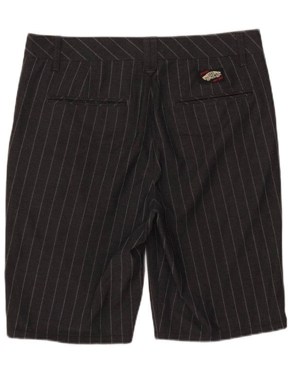 Pantalones cortos chinos Vans para hombre W32 Poliéster a rayas negras medianas