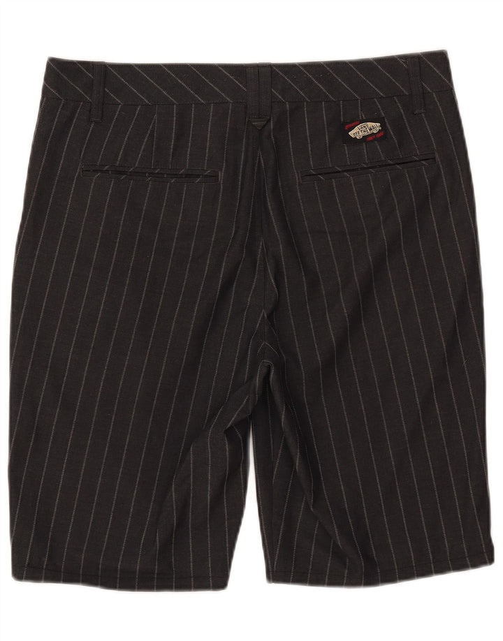 Pantalones cortos chinos Vans para hombre W32 Poliéster a rayas negras medianas
