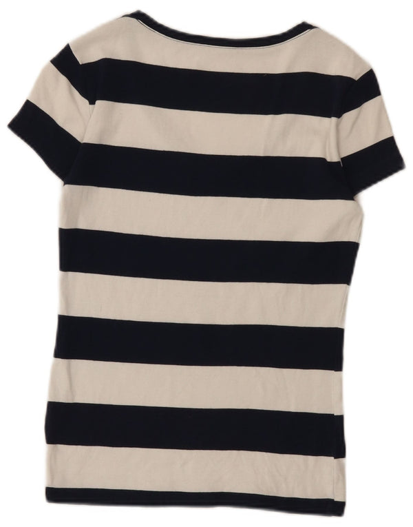 Tommy Hilfiger Camiseta para Mujer Top UK 8 Small Azul Marino Rayas Algodón