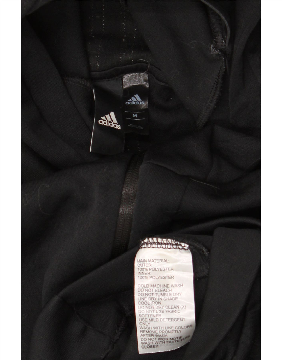 ADIDAS Hombres Climalite Graphic Zip Sudadera con capucha Suéter Mediano Negro Poliéster