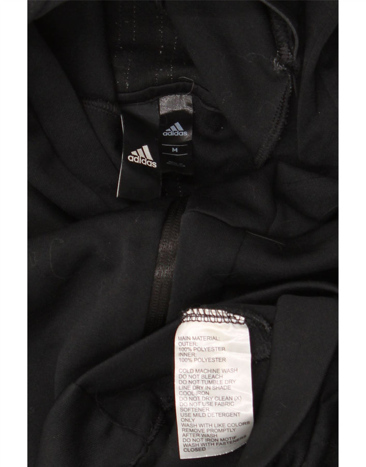 ADIDAS Hombres Climalite Graphic Zip Sudadera con capucha Suéter Mediano Negro Poliéster