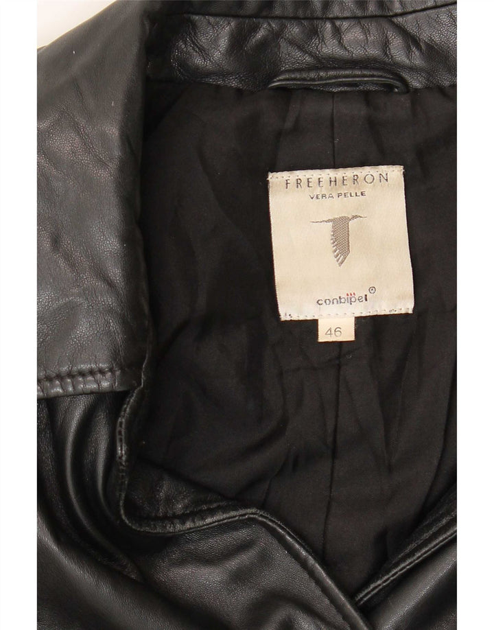Conbipel Mujer Free Heron Abrigo De Cuero IT 46 Grande Negro