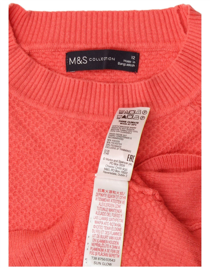 Marks & Spencer - Jersey de cuello redondo para mujer, talla 40, color naranja mediano