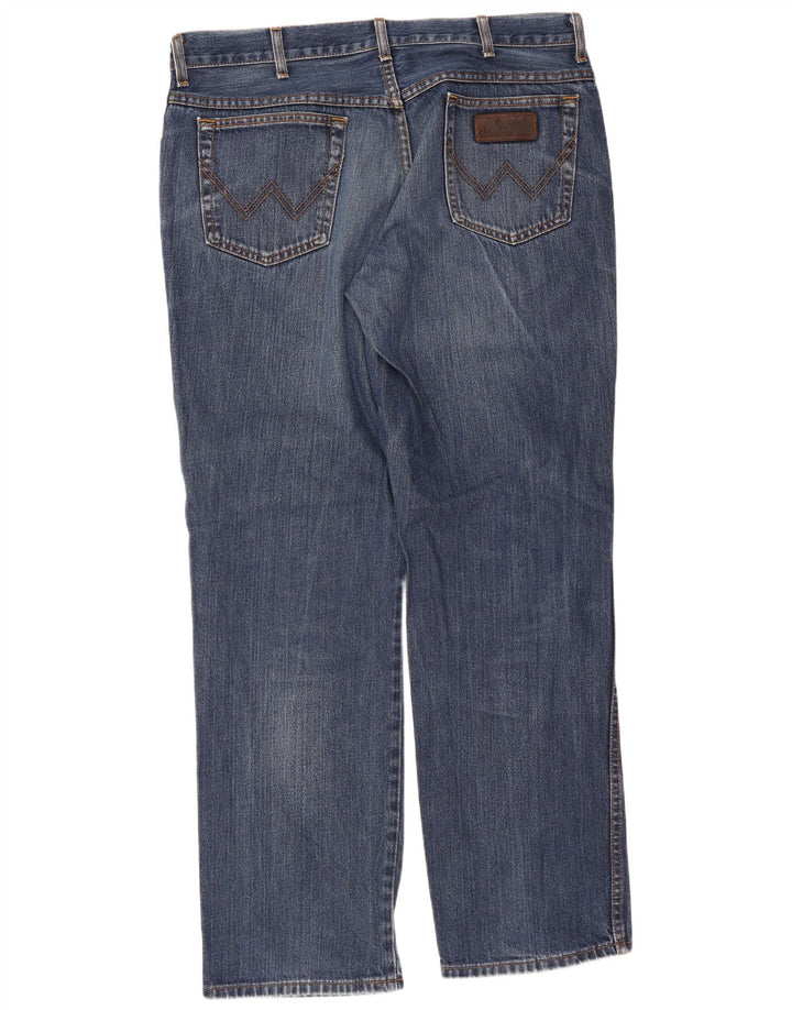 Wrangler Vaqueros rectos Texas para hombre W38 L32 Algodón azul