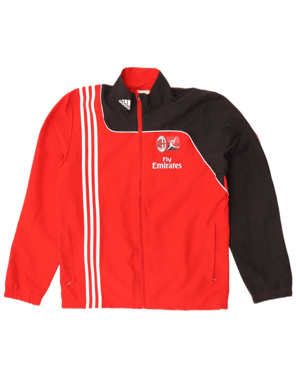 Adidas Hombre AC Milan Chándal Top Chaqueta UK 38/40 Medium Rojo Colorblock