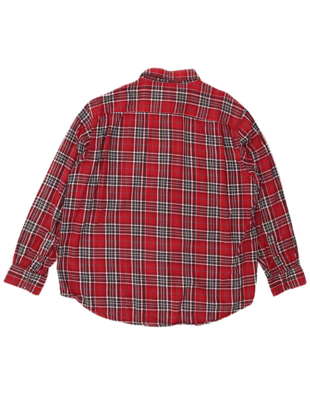 CANDA Camisa de franela para hombre Talla 45/46 2XL Algodón a cuadros rojos