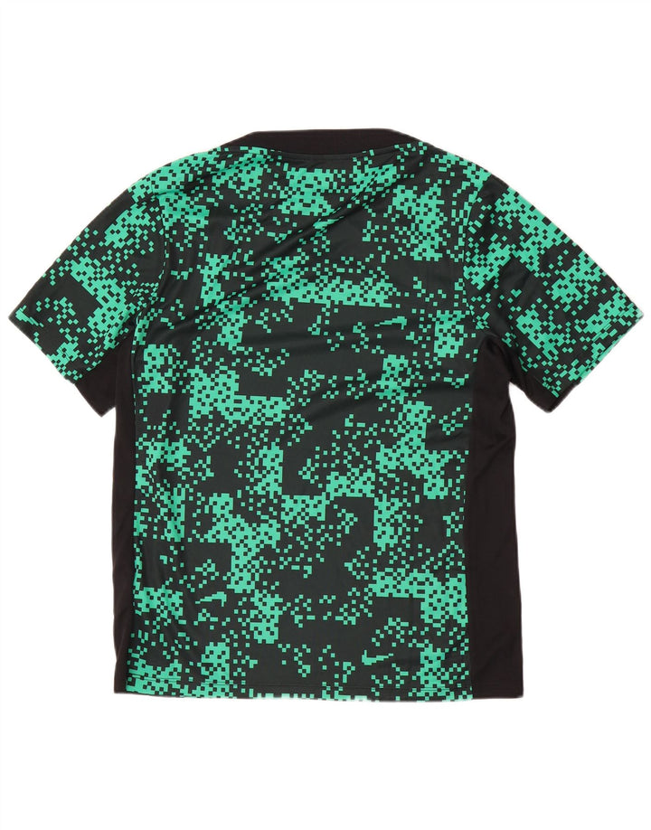 Camiseta ajustada con estampado abstracto Dri Fit para hombre Nike Poliéster verde medio