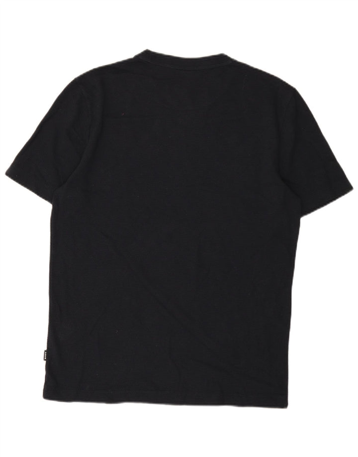 Hugo Boss Hombre Camiseta Top Medium Azul Marino Algodón