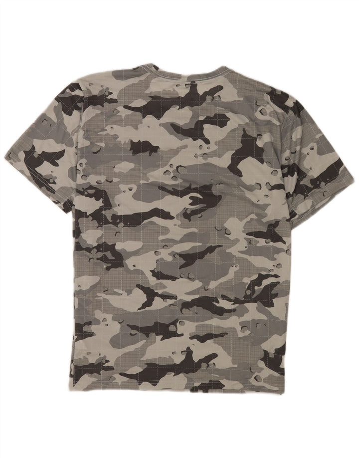 Camiseta Nike Dri Fit para hombre Top grande gris camuflaje poliéster