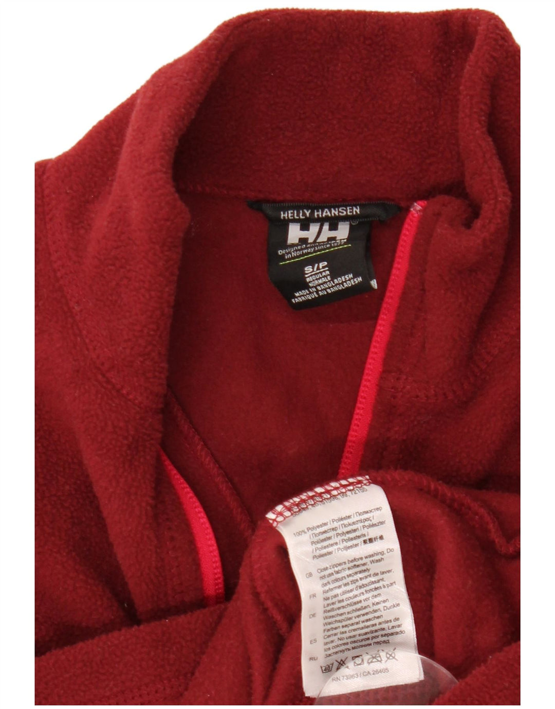 HELLY HANSEN Jersey polar con cremallera y cuello para mujer UK 10 Small Granate Poliéster