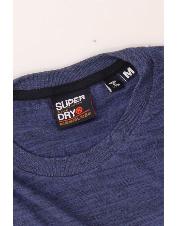 Superdry Camiseta con gráfico regular de algodón moteado en azul medio para hombre