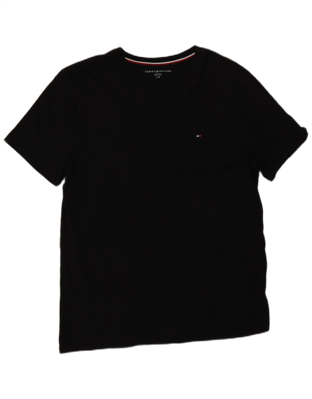 Tommy Hilfiger - Camiseta para hombre, talla grande, algodón negro