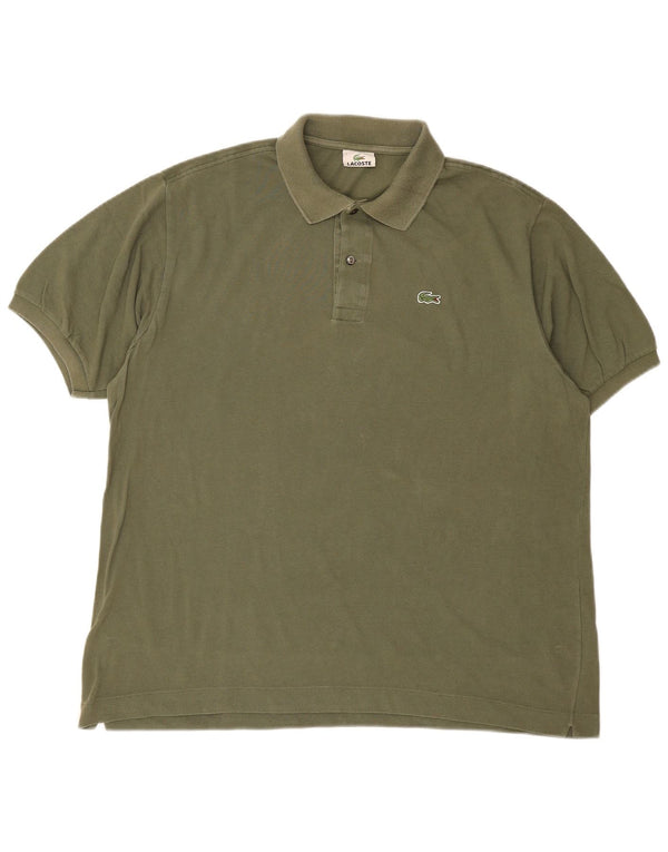 Polo Lacoste para hombre talla 7 2XL algodón verde