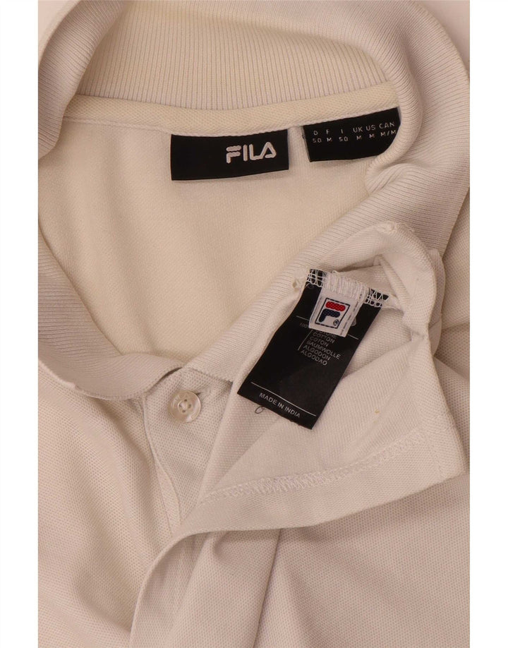 Polo Fila para hombre de algodón blanco mediano