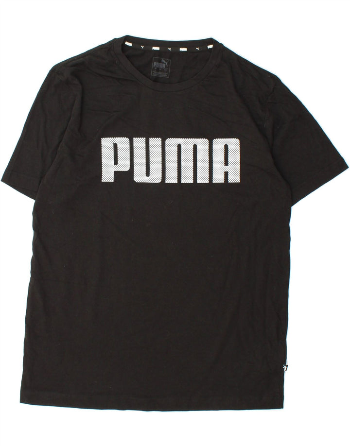 PUMA Mens Graphic T-Shirt Top Large Black Cotton Vintage Puma and Second-Hand Puma from Messina Hembry 