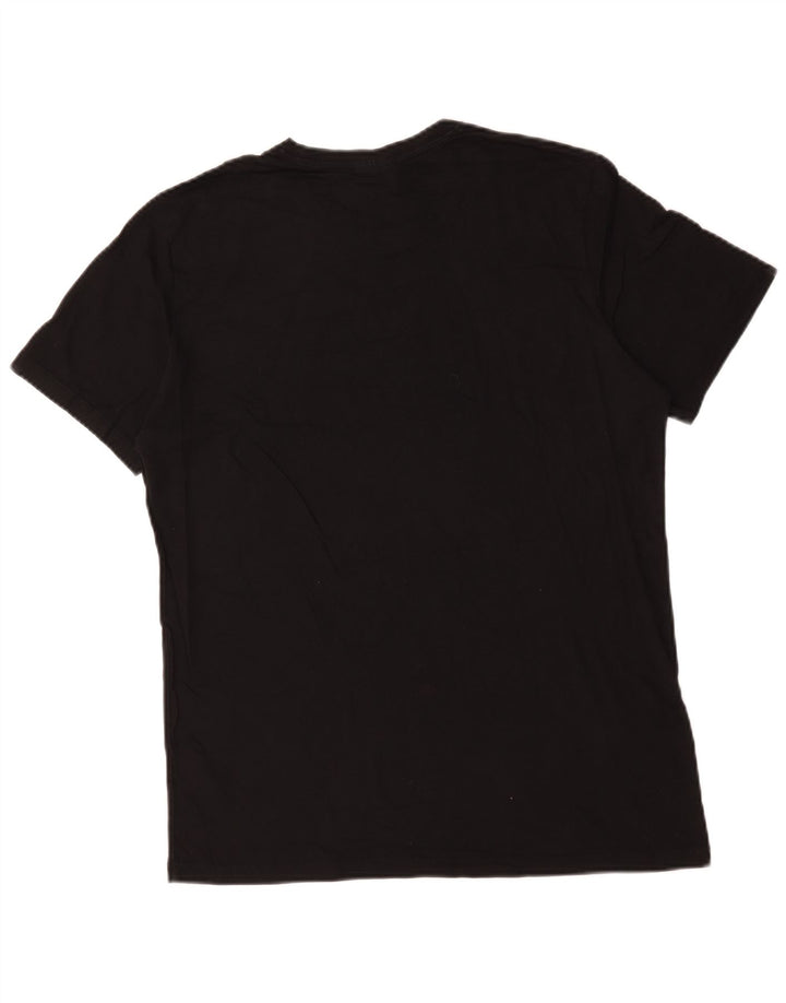 Hugo Boss Hombre Camiseta Top Grande Algodón Negro