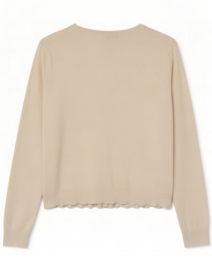 Gap Suéter tipo cárdigan para mujer UK 42 Algodón blanco mediano