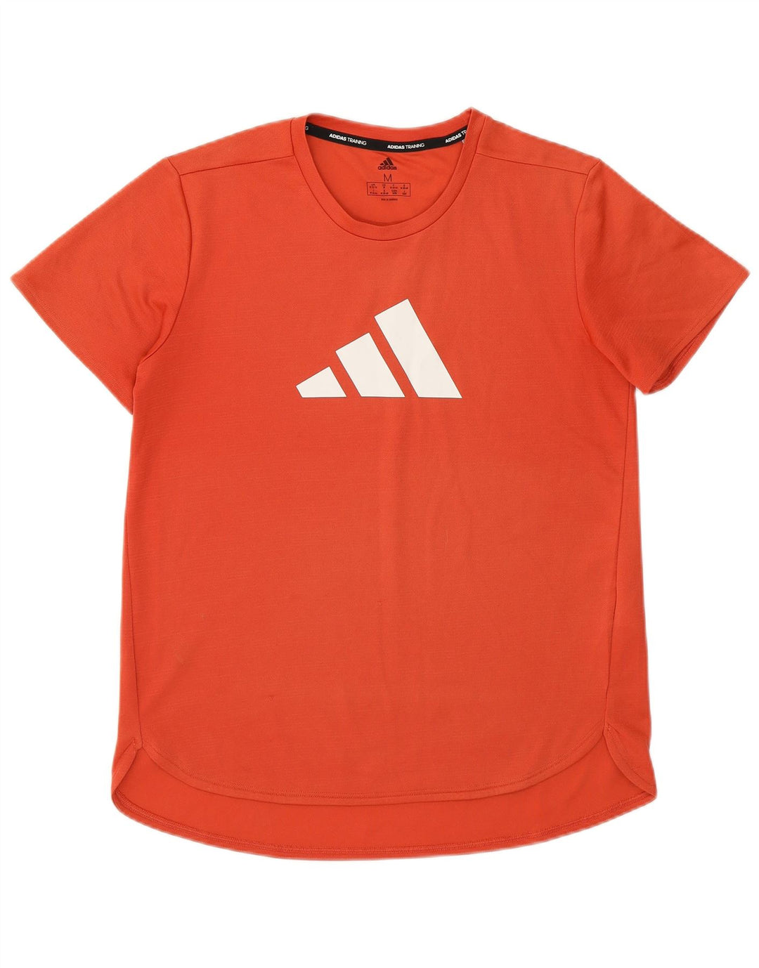 Adidas Camiseta gráfica para mujer Top UK 12/14 Medio Naranja Poliéster