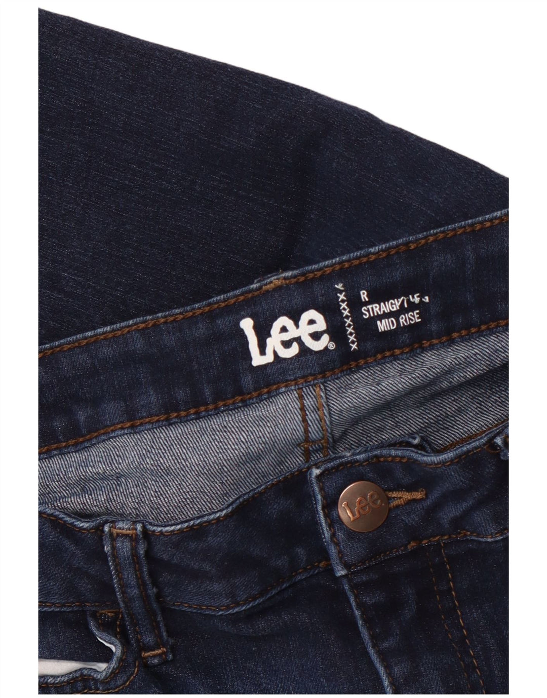 Vaqueros rectos de tiro medio para mujer LEE W32 L25 Azul marino