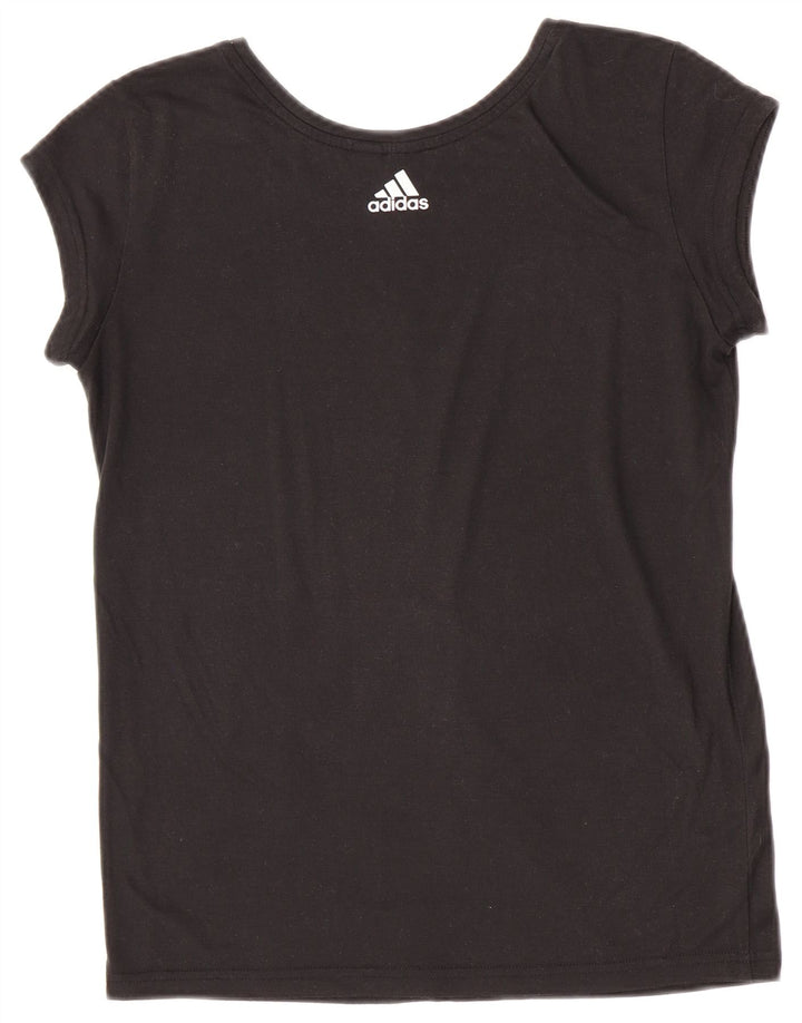 Adidas - Camiseta gráfica para mujer, talla 40, talla M, color negro
