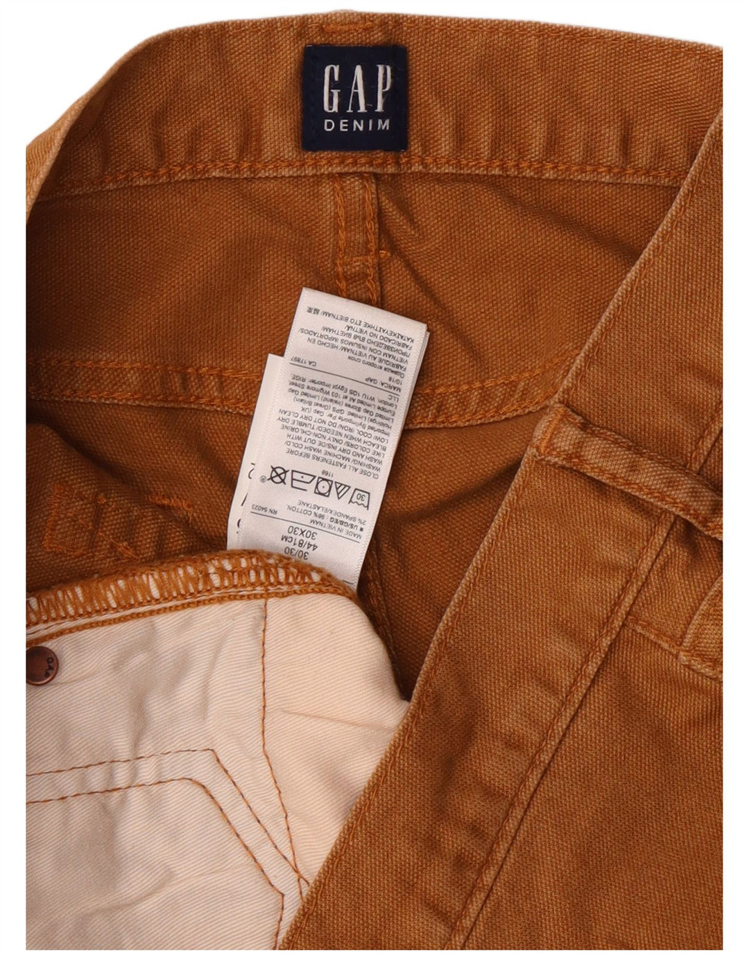 Pantalones casuales rectos para hombre Gap W30 L30 Algodón beige