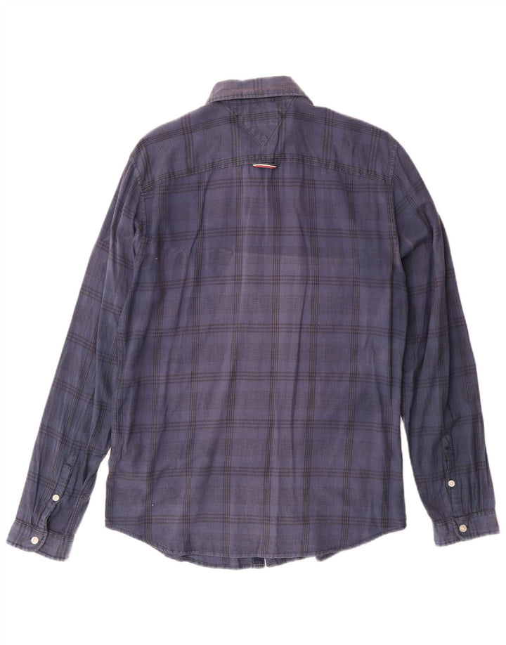 Camisa Tommy Hilfiger Hombre Algodón Azul Marino Mediano A Cuadros