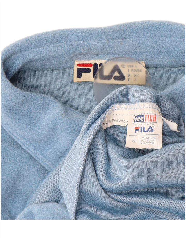 FILA Camisa polar para hombre IT 52/54 Poliéster azul grande