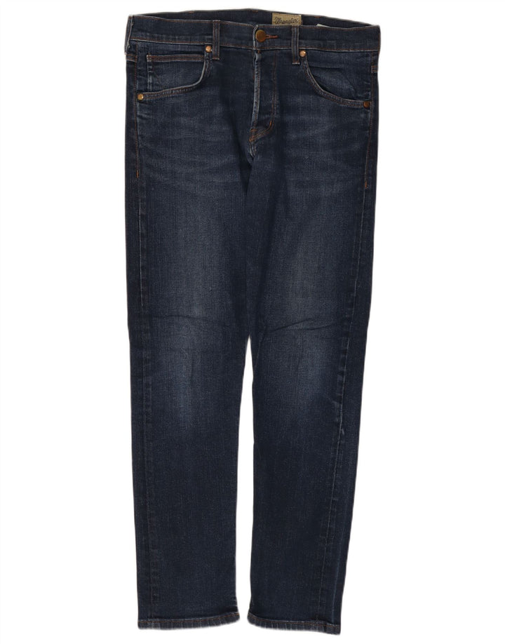 Wrangler Hombre Colton Slim Jeans W32 L32 Algodón Azul