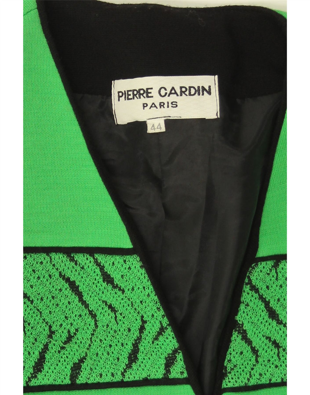 Pierre Cardin Chaqueta Blazer De 3 Botones Para Mujer EU 44 XL Lana Geométrica Verde