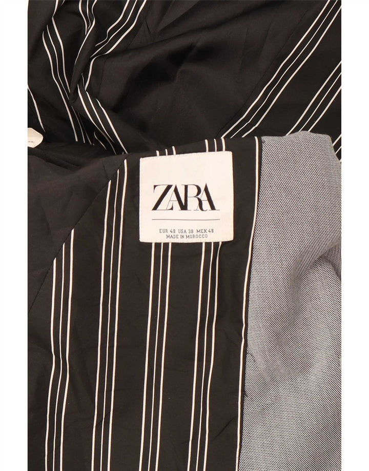 Zara Chaqueta tipo blazer de 2 botones para hombre EU 48 Gris medio Colorblock