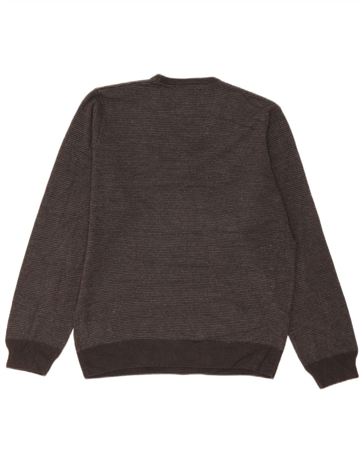 Marks & Spencer Jersey con cuello en V para hombre Acrílico a rayas gris medio