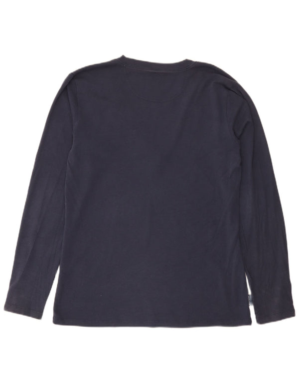 Champion Mujer Easy Fit Top Manga Larga UK 40 XL Algodón Azul Marino