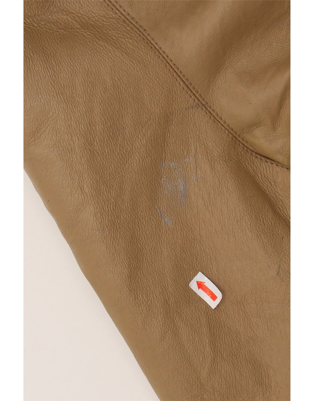 VINTAGE Abrigo de cuero con capucha de gran tamaño para mujer IT 46 Cuero marrón grande