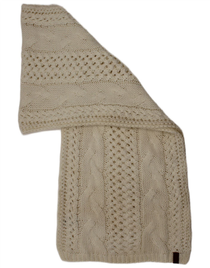 Superdry Bufanda Rectángulo De Punto Para Mujer Talla única Acrílico Blanco Roto