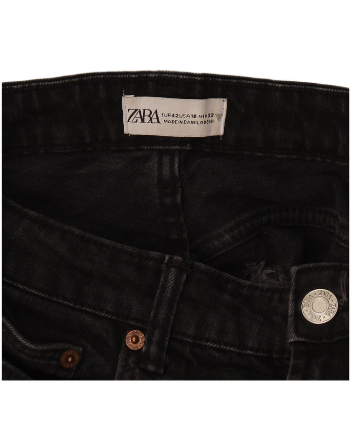 Zara Jeans Rectos Mujer EU 42 Large W32 L29 Negro