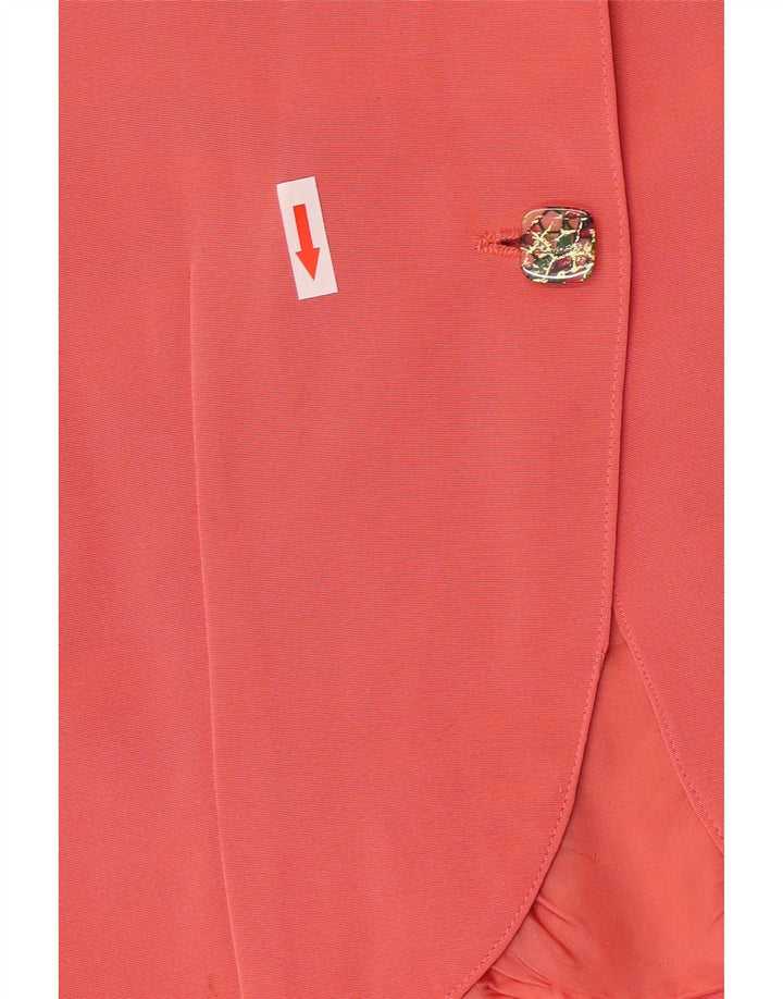 Vintage mujer crop bolero chaqueta Reino Unido 8 pequeño rosa
