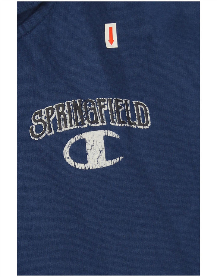 Champion Sudadera Con Capucha Y Cremallera Para Hombre Algodón Azul Marino Mediano