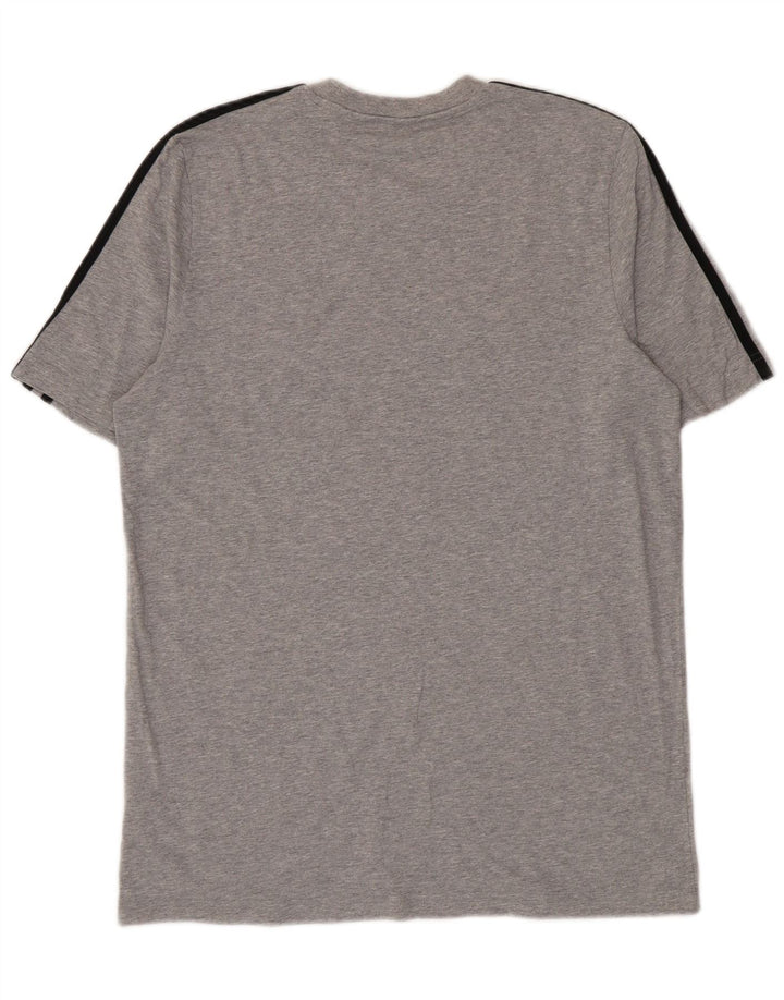 Adidas - Camiseta para hombre, talla grande, algodón moteado gris