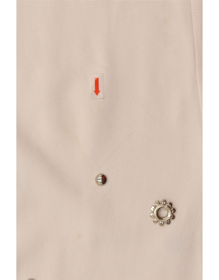 Blumarine Vestido con hombros descubiertos para mujer UK 10 Small White Viscosa