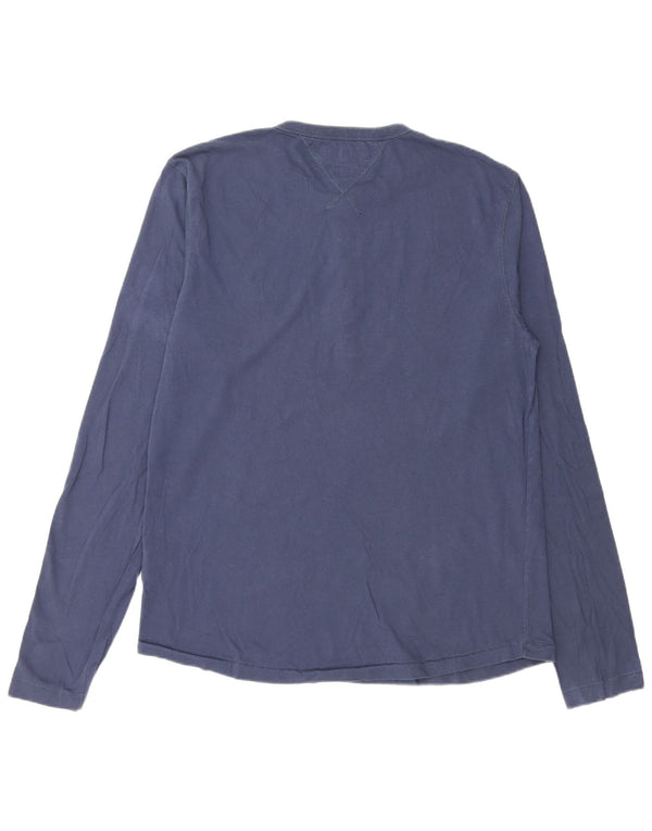 Tommy Hilfiger Hombre Vintage Fit Top Manga Larga XL Azul Marino Algodón
