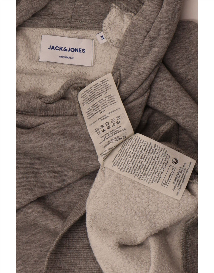 Jack & Jones Hombre Sudadera Con Capucha Jersey De Algodón Moteado Gris Medio